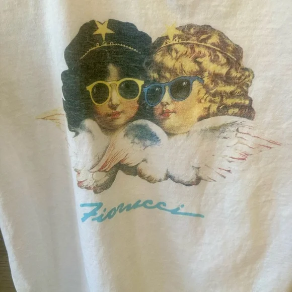 Women’s Fiorucci White Graphic T-Shirt. Authentic. Size M - Picture 2 of 5